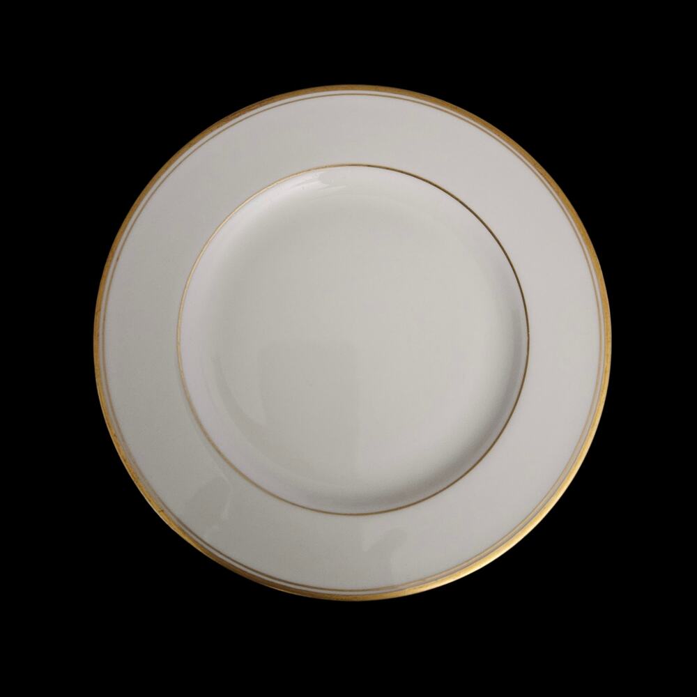 Theodore Haviland New York Oxford Salad Plates Set 4 White Gold Rim